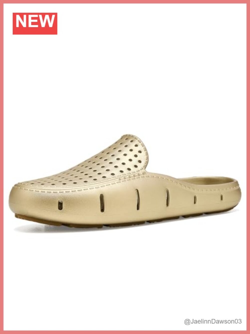 Metallic Slip-On Mule Slide Loafers Waterproof Casual EVA